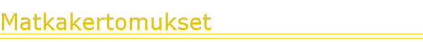 Matkakertomukset